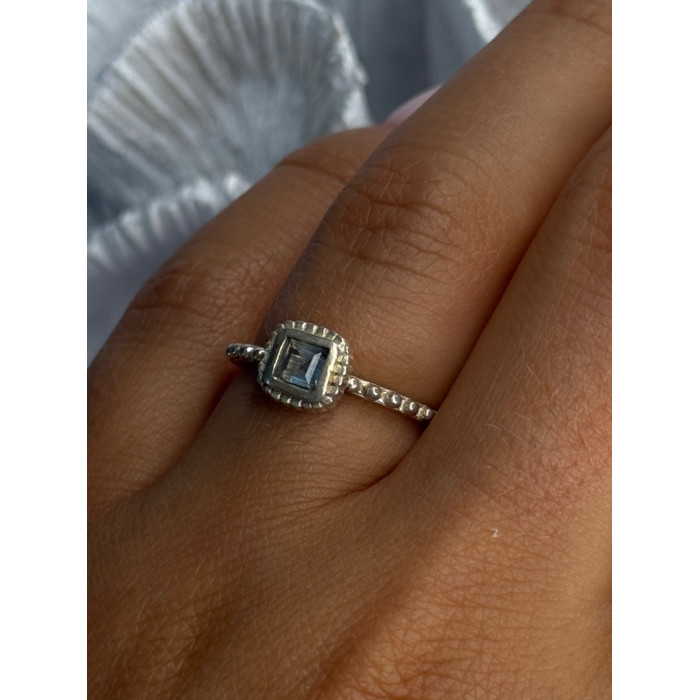 925 Sterling Silver Rj Topaz Ring Size 7