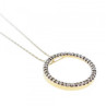 14K Yellow Gold Diamonds Chain With Pendant