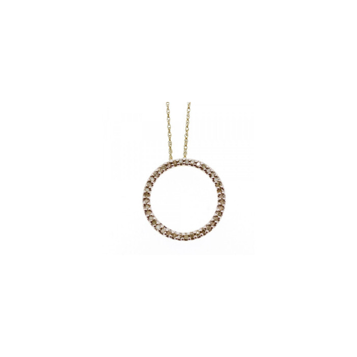 14K YELLOW GOLD DIAMONDS CHAIN WITH PENDANT