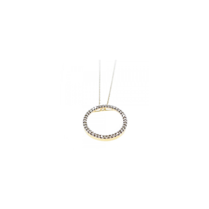 14K YELLOW GOLD DIAMONDS CHAIN WITH PENDANT