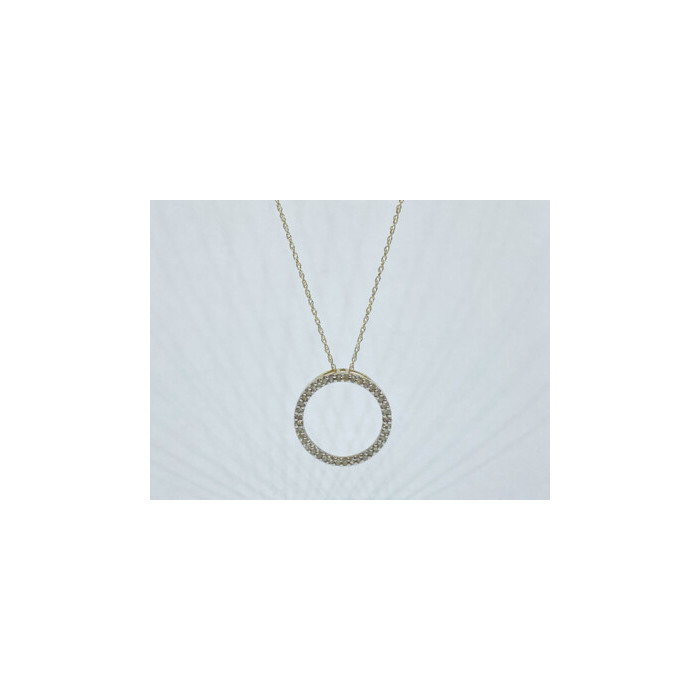 14K YELLOW GOLD DIAMONDS CHAIN WITH PENDANT