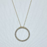 14K Yellow Gold Diamonds Chain With Pendant