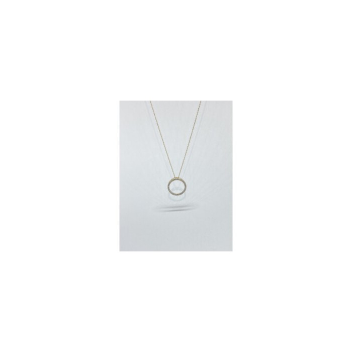 14K YELLOW GOLD DIAMONDS CHAIN WITH PENDANT