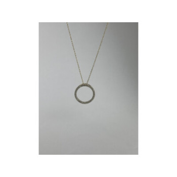 14K YELLOW GOLD DIAMONDS CHAIN WITH PENDANT