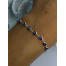 925 Sterling Silver Evil Eye Bracelet Sizable