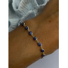 925 Sterling Silver Evil Eye Bracelet Sizable