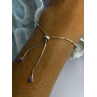 925 Sterling Silver Evil Eye Bracelet Sizable