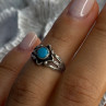 925 Sterling Silver Turquoise Ring Size 5.5