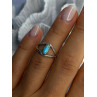 925 Sterling Silver Turquoise Ring Size 5.5
