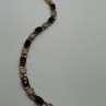 925 Sterling Silver Garnet Flowers Bracelet