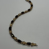 925 Sterling Silver Garnet Flowers Bracelet