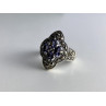 Vintage 925 Sterling Silver Amethyst & Marcasites Ring Size 6