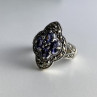 Vintage 925 Sterling Silver Amethyst & Marcasites Ring Size 5.5