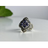Vintage 925 Sterling Silver Amethyst & Marcasites Ring Size 6