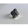 Vintage 925 Sterling Silver Amethyst & Marcasites Ring Size 6