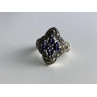 Vintage 925 Sterling Silver Amethyst & Marcasites Ring Size 6