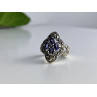 Vintage 925 Sterling Silver Amethyst & Marcasites Ring Size 6