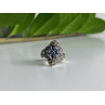 Vintage 925 Sterling Silver Amethyst & Marcasites Ring Size 6
