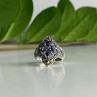 Vintage 925 Sterling Silver Amethyst & Marcasites Ring Size 5.5
