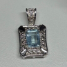925 Sterling Silver Topaz Pendant