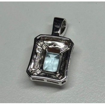 925 Sterling Silver Topaz Pendant