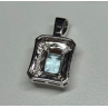 925 Sterling Silver Topaz Pendant