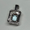 925 Sterling Silver Topaz Pendant