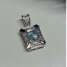 925 Sterling Silver Topaz Pendant