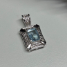 925 Sterling Silver Topaz Pendant