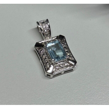 925 Sterling Silver Topaz Pendant