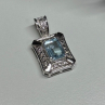 925 Sterling Silver Topaz Pendant