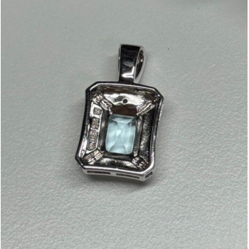 925 Sterling Silver Topaz Pendant