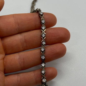 925 Sterling Silver CZ Bracelet