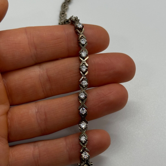 925 Sterling Silver CZ Bracelet