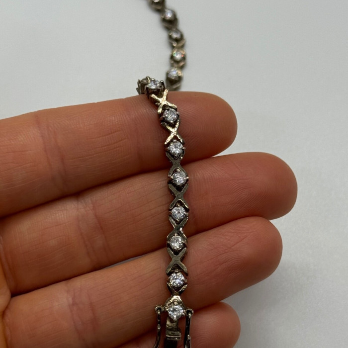 925 Sterling Silver CZ Bracelet