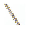 925 STERLING SILVER CITRINE & AMETHYST BRACELET SIZE 7.5 IN