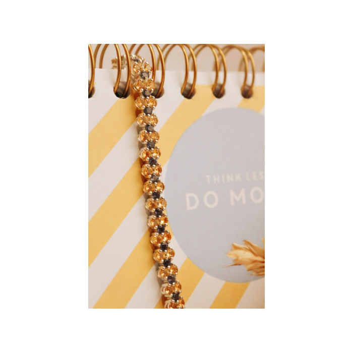 925 STERLING SILVER CITRINE & AMETHYST BRACELET SIZE 7.5 IN