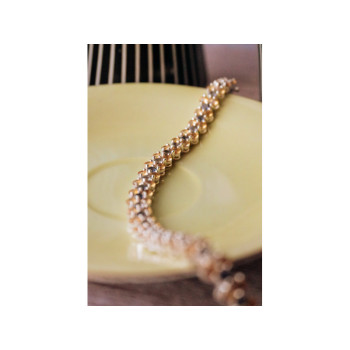 925 STERLING SILVER CITRINE & AMETHYST BRACELET SIZE 7.5 IN