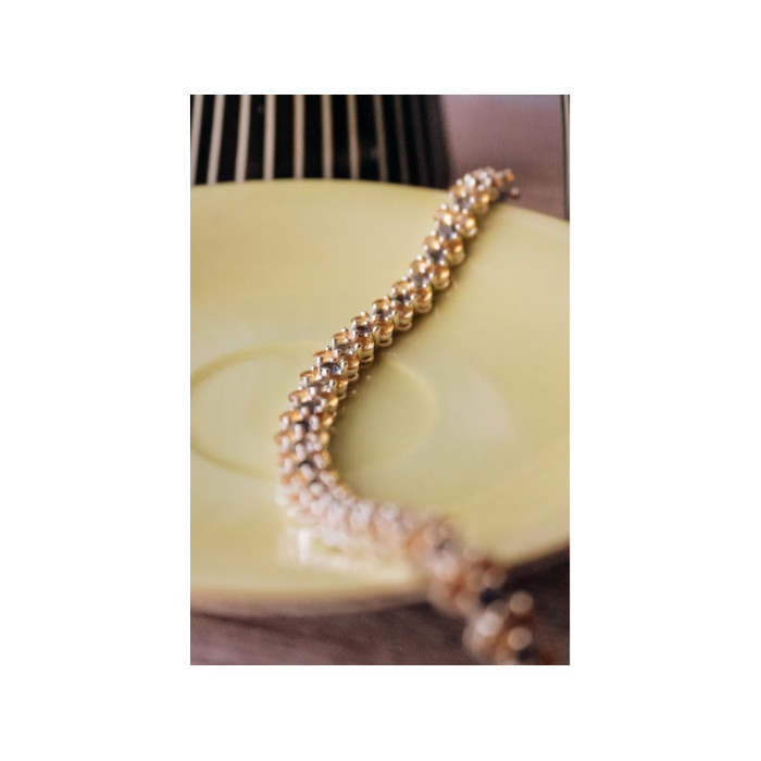 925 STERLING SILVER CITRINE & AMETHYST BRACELET SIZE 7.5 IN