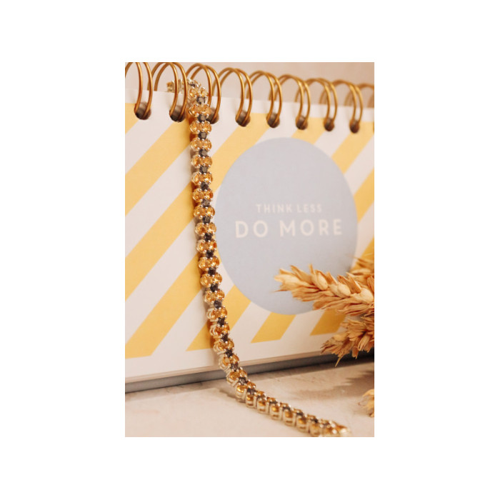 925 STERLING SILVER CITRINE & AMETHYST BRACELET SIZE 7.5 IN