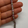925 Sterling Silver Morganite & Goshenite Bracelet