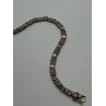 925 STERLING SILVER  MORGANITE & GOSHENITE BRACELET