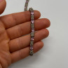 925 Sterling Silver Morganite & Goshenite Bracelet
