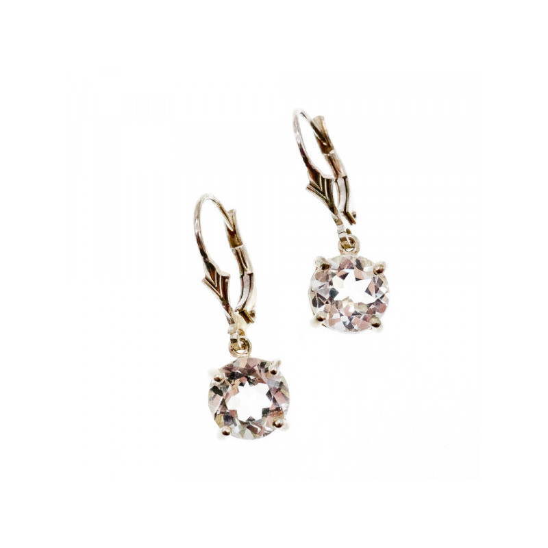 925 Sterling Silver Clear Quartz Earrings