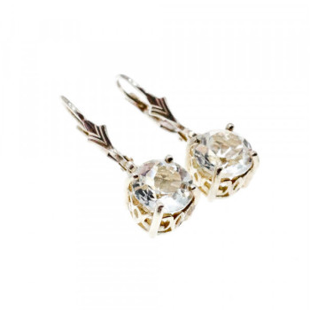 925 Sterling Silver Clear Quartz Earrings