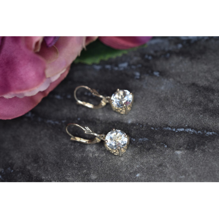 925 Sterling Silver Clear Quartz Earrings