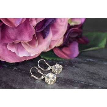 925 Sterling Silver Clear Quartz Earrings