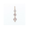 925 Sterling Silver CZ Three Hearts Pendant