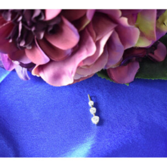 925 Sterling Silver CZ Three Hearts Pendant
