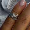 925 Sterling Silver Turtle Ring Sizable Maximum Size 3